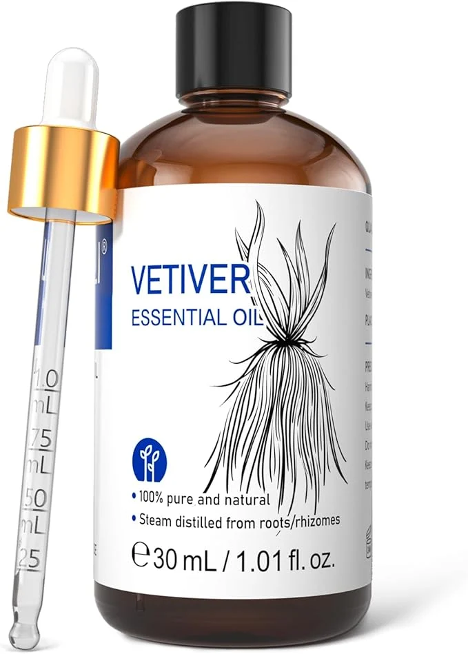 Optimized HIQILI 1 Fl Oz Vetiver Essential Oil Pure Natural Practical