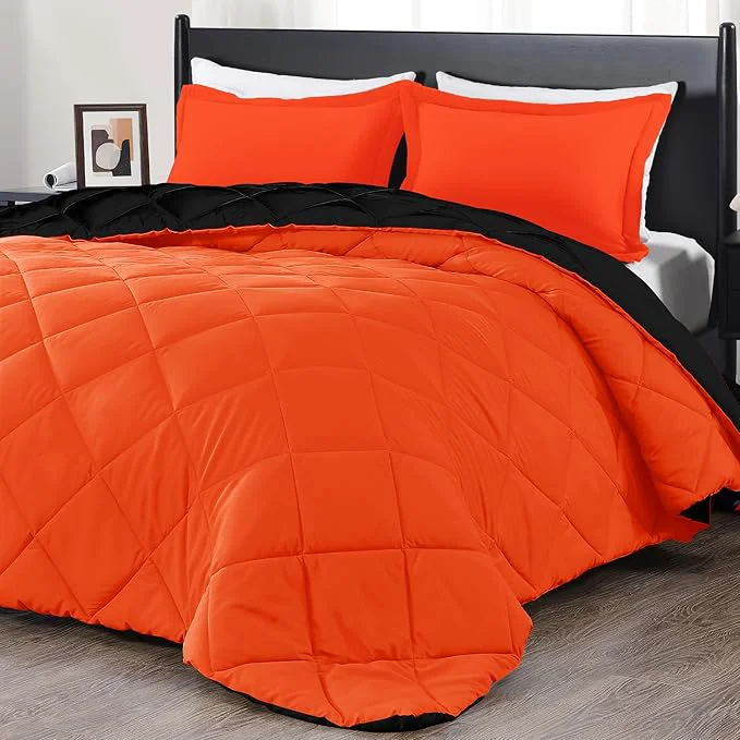 Consistent downluxe Twin Comforter Set – Flame and Black Twin Comforter Soft Bedding Sets for All Seasons -2 Pieces – 1 Comforter 66 quot x92 quot and 1 Pillow Sham 20 quot x26 quot Exceptional