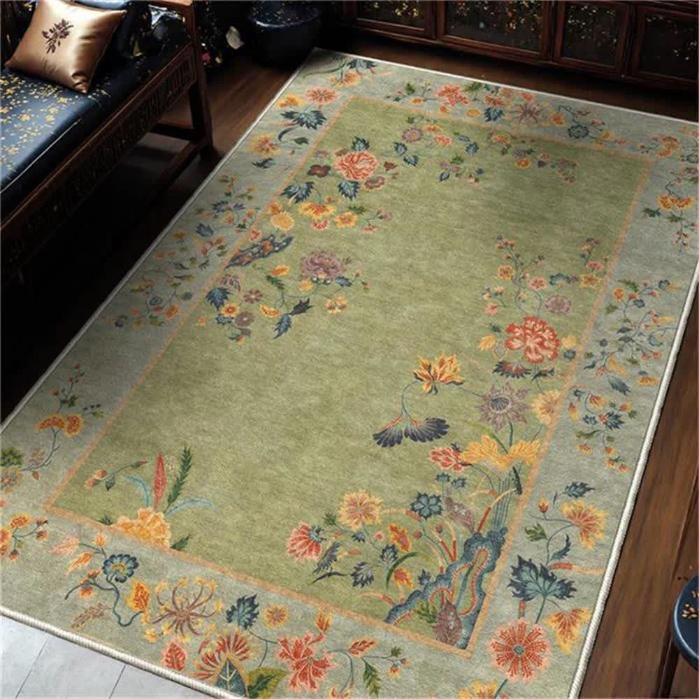 Professional Ownkoti Non-slip Refresh Floral Indoor Outdoor Area Rug Long-Lasting