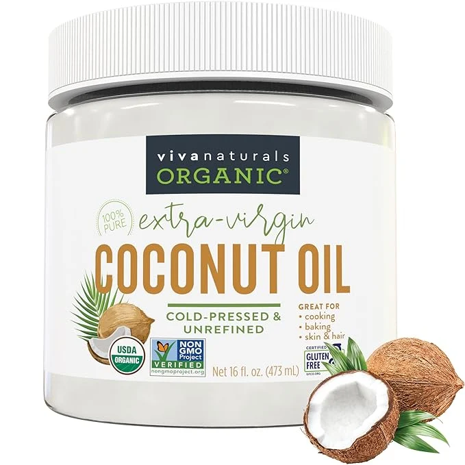 Premium Viva Naturals Organic Coconut Oil 16 fl oz – Unrefined Cold-Pressed Extra Excellent