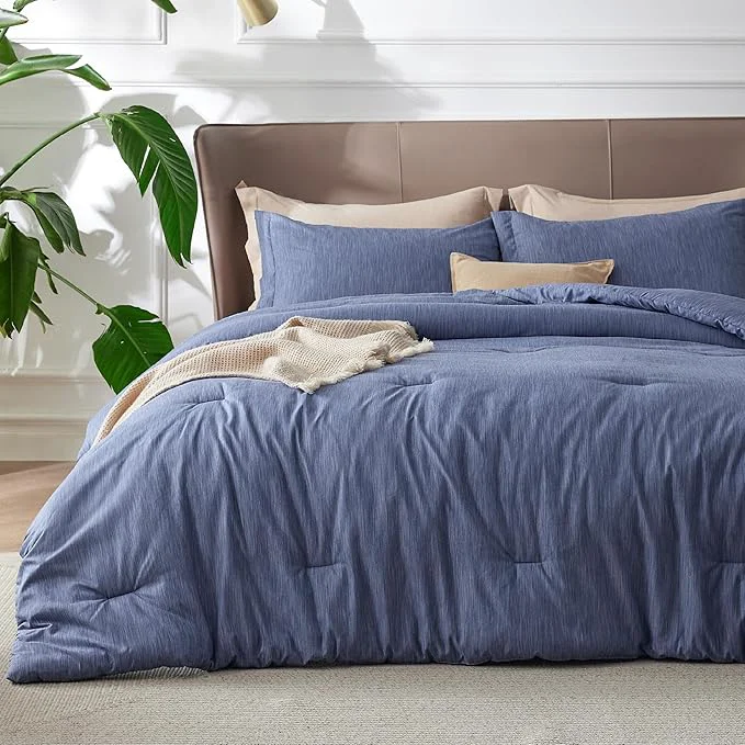 Smooth Bedsure Twin Twin XL Comforter Set – Infinity Blue Soft Bedding for All Seasons Cationic Dyed Bed Set 2 Pieces 1 Twin Size Comforter 68 quot x88 quot and 1 Pillow Sham 20 quot x26 quot 2 quot Clean