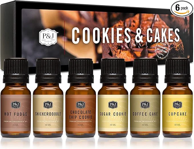 Trendy P J Trading Fragrance Oils for Diffusers for Home Cookies Cakes Set Fragrance Optimized