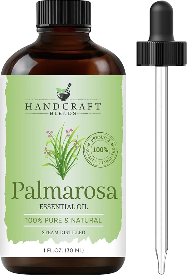 Traditional Handcraft Blends Palmarosa Essential Oil – 1 Fl Oz – Pure and Natural –