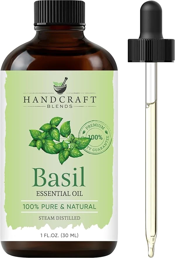 Functional Handcraft Blends Basil Essential Oil – 1 Fl Oz – Pure and Natural – Artisan