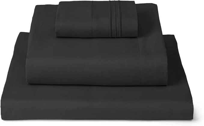 Fashionable Mellanni Twin XL Sheets Set – 3 PC Iconic Collection Bedding – Hotel Luxury Extra Soft Cooling Bed Sheets – Wrinkle Fade Stain Resistant Twin Extra Long Black User-Friendly