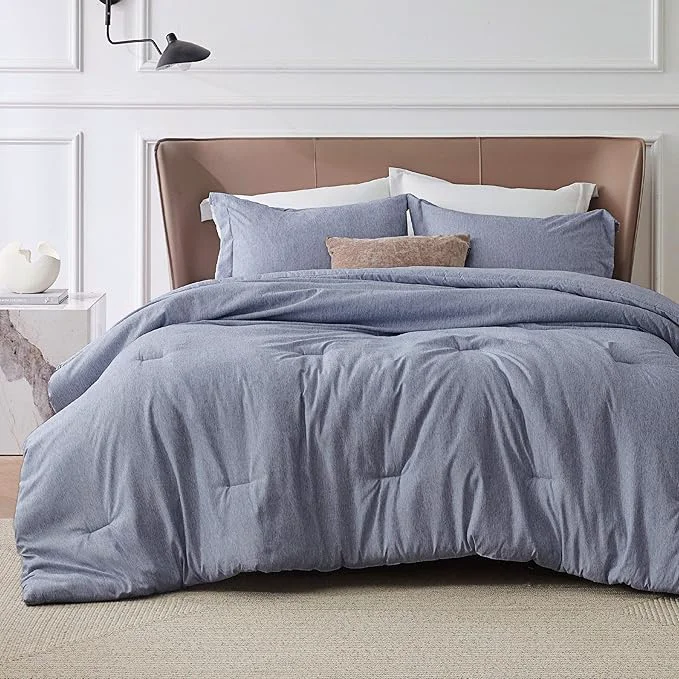 Prestigious Bedsure Full Comforter Set – Navy Blue Soft Bedding for All Seasons Cationic Dyed Bed Set 3 Pieces 1 Full Size Comforter 82 quot x86 quot and 2 Pillow Shams 20 quot x26 quot 2 quot Solid
