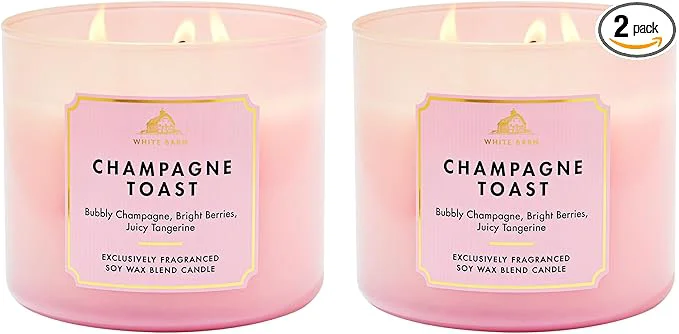 Safe Bath Body Works Champagne Toast 3-Wick Candle Elite