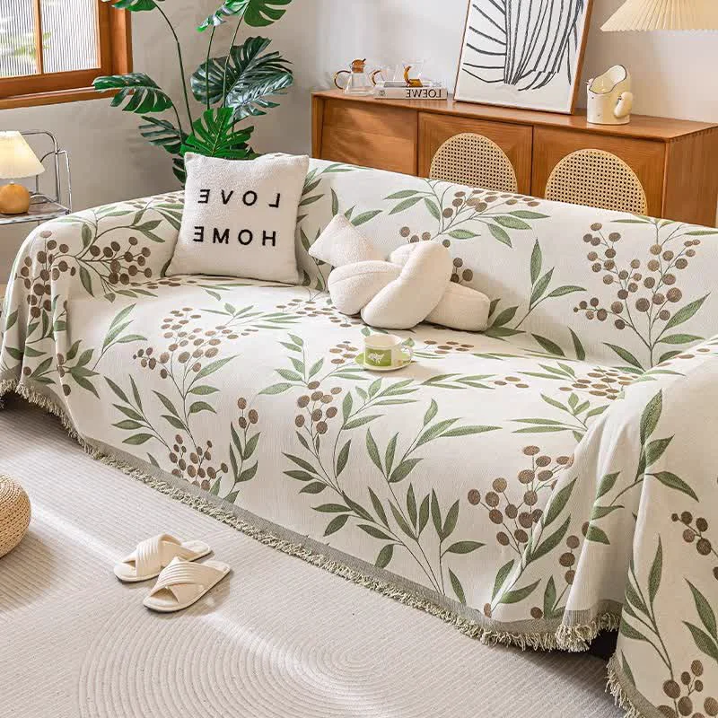 Lightweight Ownkoti Branch Leaf Sofa Throw Blanket Genuine