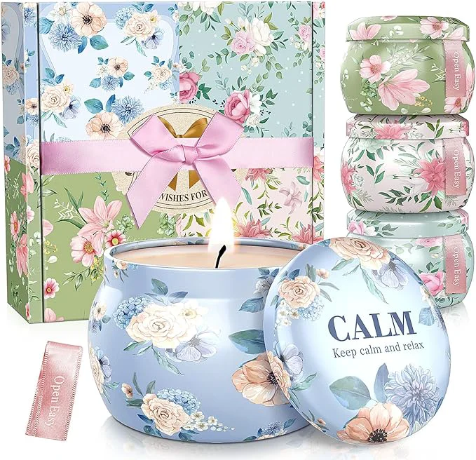 Stylish BlissfulOasis Scented Candles Set 17.6 oz 4 Pack Home Scented Candles Fast