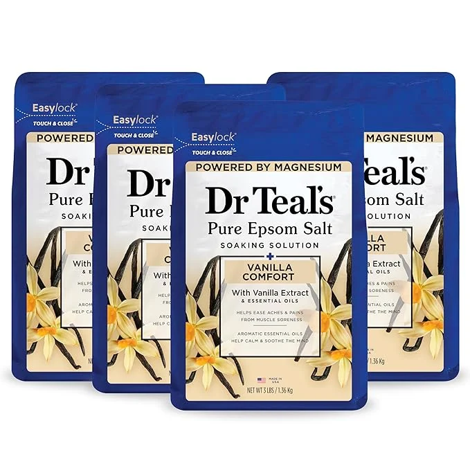 Healthy Dr Teal’s Epsom Salt Magnesium Soak Vanilla Comfort 3 lbs Premium
