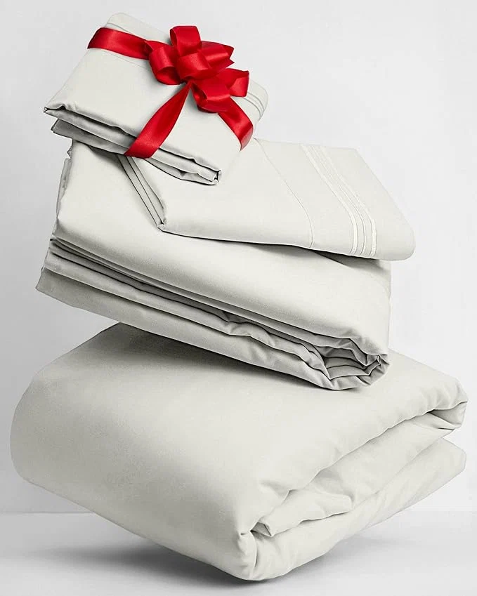 Pure Mellanni Twin Sheets Set – 3 PC Iconic Collection Bedding – Hotel Luxury Extra Soft Cooling Bed Sheets – Wrinkle Fade Stain Resistant Twin Ivory Excellent