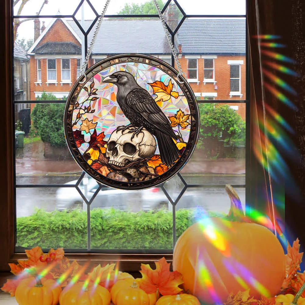 Sophisticated Ownkoti Halloween Stained Sun Catcher Window Hanging Breathable