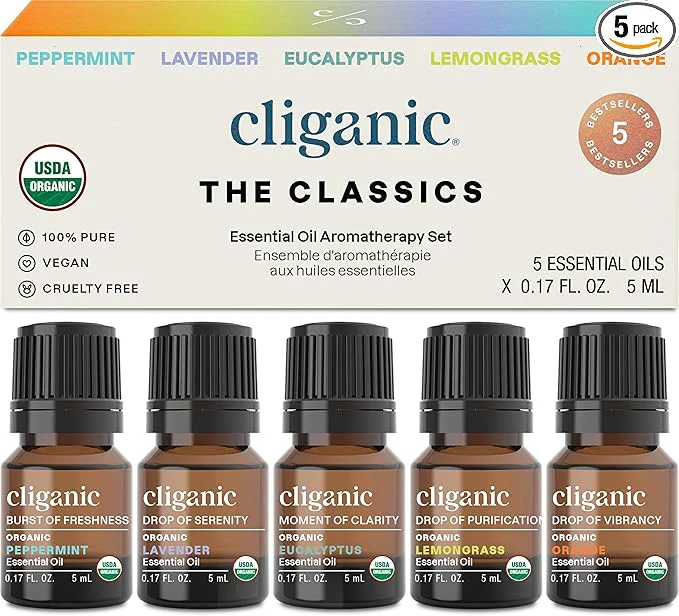Luxury Cliganic Organic Essential Oils Set Sustainable