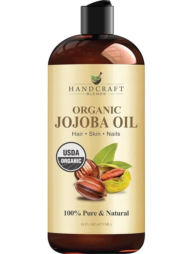 Minimalist Handcraft Blends USDA Organic Jojoba Oil Cold-Pressed 16 Fl Oz Pure High-Grade