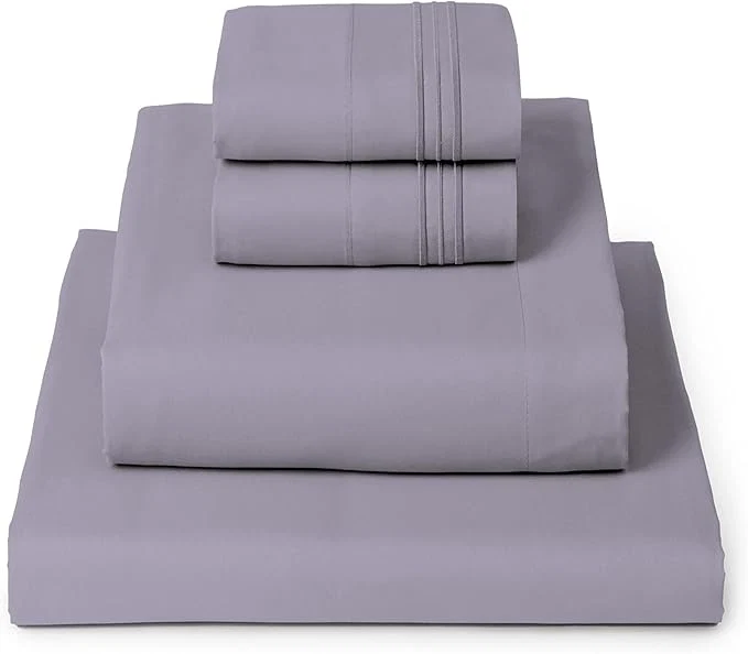 Long-Lasting Mellanni Full Sheets Set – 4 PC Iconic Collection Bedding – Hotel Luxury Extra Soft Cooling Bed Sheets – Wrinkle Fade Stain Resistant Full Hazy Lilac Fine