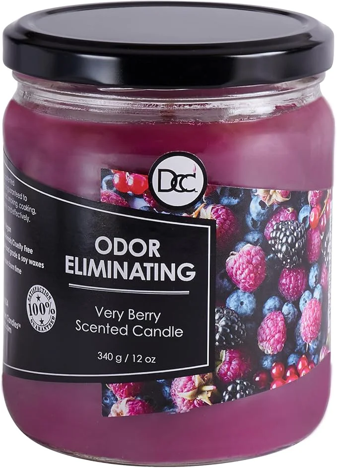 Smooth Very Berry Odor Eliminating Highly Fragranced Candle Fast