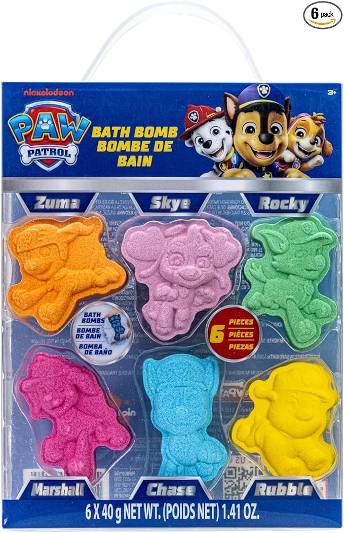 Secure Paw Patrol 6 Pack Cucumber Melon Scented Bath Bombs Character Molded Bath Bombs Fast