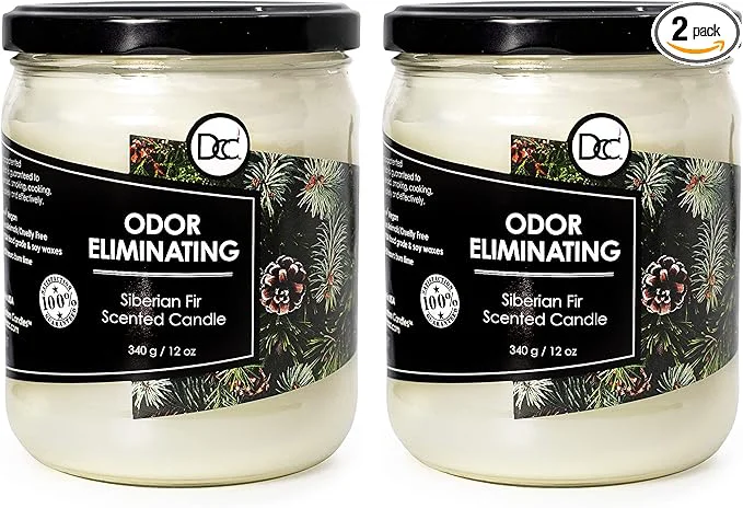 Traditional Siberian Fir Two Pack Odor Eliminating Highly Fragranced Candle Safe