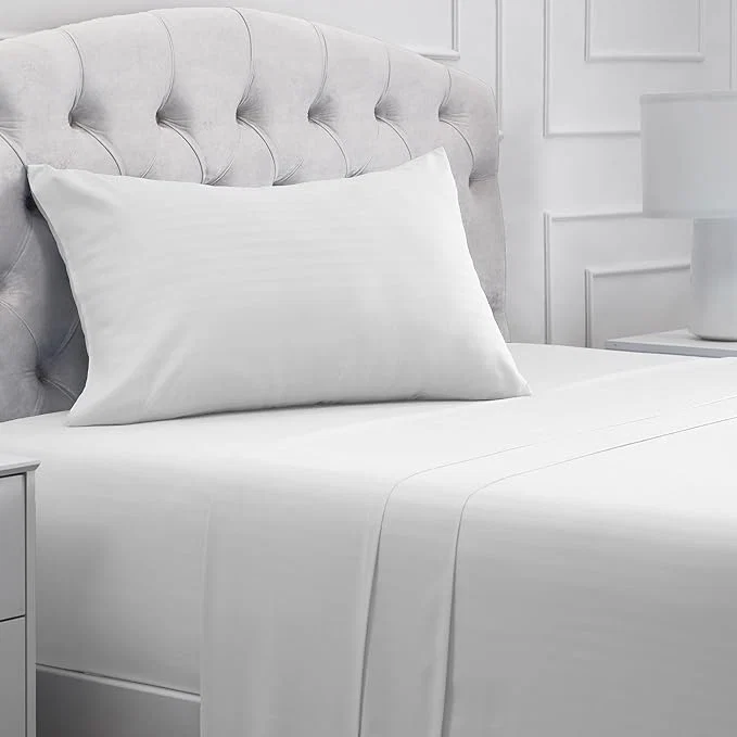 Quality Mellanni Twin Sheets Set – 3 PC Iconic Collection Bedding – Hotel Luxury Extra Soft Cooling Bed Sheets – Wrinkle Fade Stain Resistant Twin Striped White Breathable