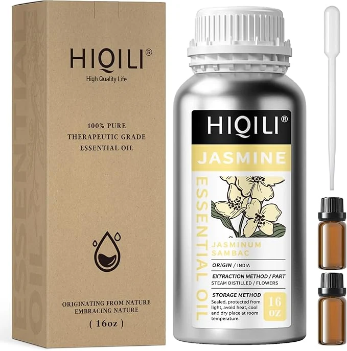 Verified HIQILI 16 Fl Oz Jasmine Essential Oil Pure Natural Convenient