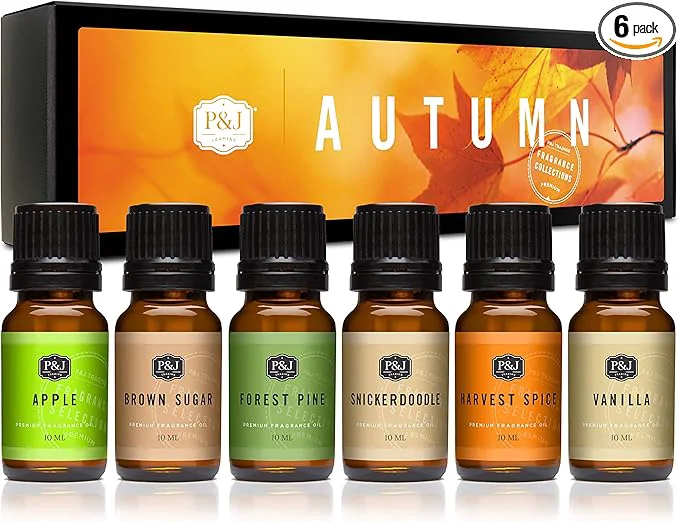 Artisan P J Fragrance Oil Autumn Set Brown Sugar Harvest Spice Forest Pine Fast