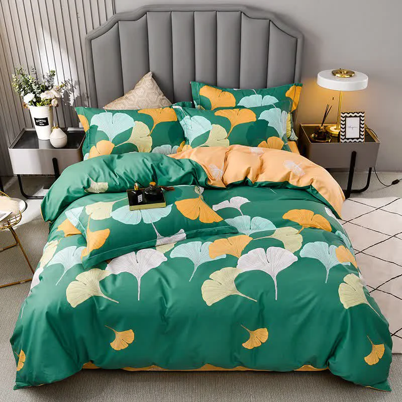 Functional Ownkoti Ginkgo Leaf Reversible Cotton Bedding Trendy