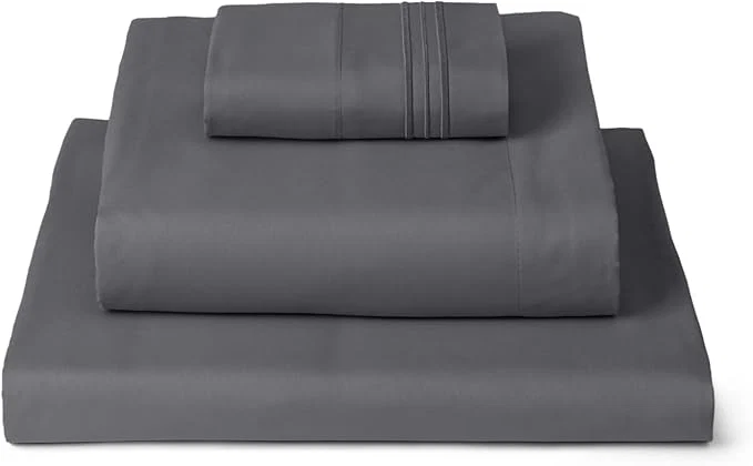 Responsible Mellanni Twin XL Sheets Set – 3 PC Iconic Collection Bedding – Hotel Luxury Extra Soft Cooling Bed Sheets – Wrinkle Fade Stain Resistant Twin Extra Long Gray Comfortable