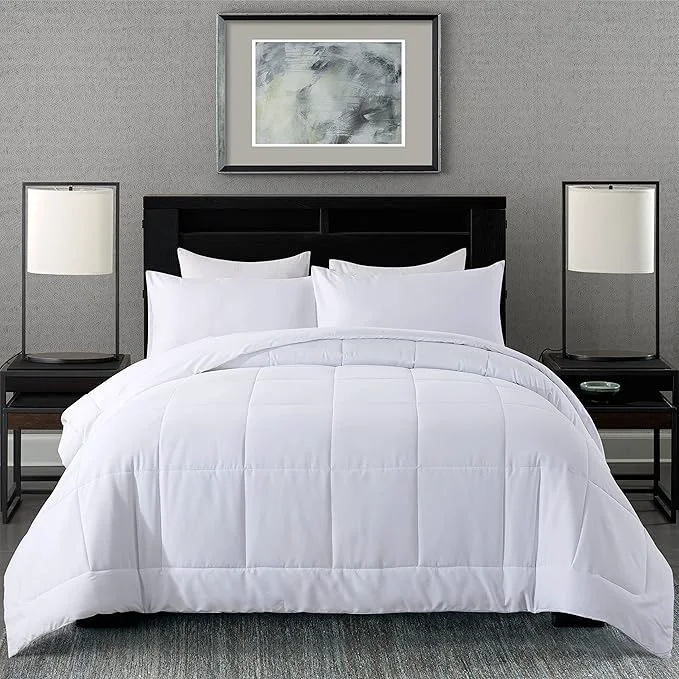 Unique DOWNCOOL King Size Comforter Set -All Season Bedding Comforters Sets with 2 Pillow Cases -3 Pieces Bed Set Down King Bedding Set -White King Comforter Set 102 quot x90 quot Luxury