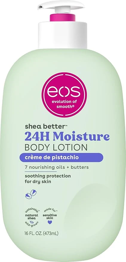 Fast eos Shea Better Body Lotion- Crème de Pistachio 24-Hour Moisture Skin Care Carefully Designed
