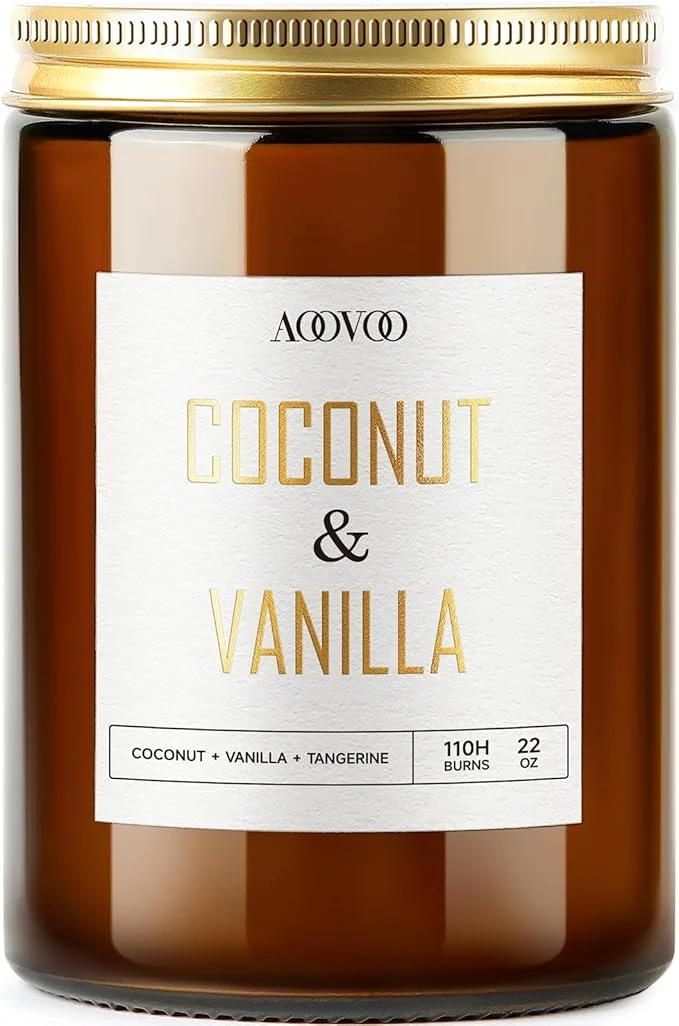 Minimalist AOOVOO Vanilla Coconut Candle Innovative