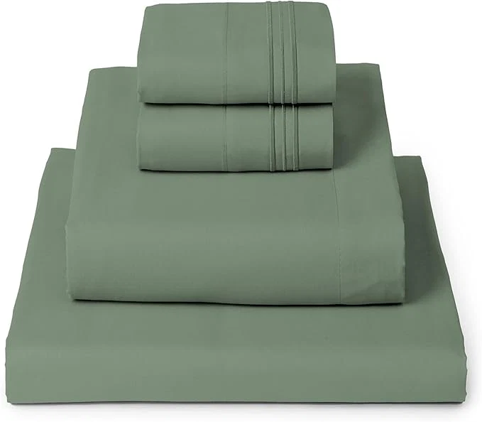 Effective Mellanni King Sheets Set – 4 PC Iconic Collection Bedding – Hotel Luxury Extra Soft Cooling Bed Sheets – Wrinkle Fade Stain Resistant King Sage Comfortable