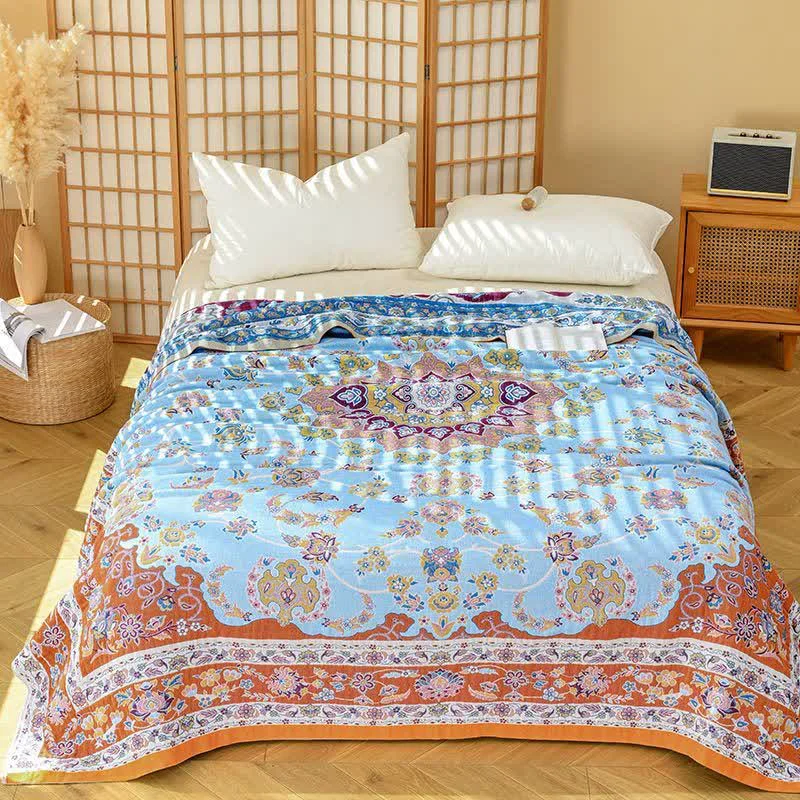 Consistent Ownkoti Vibrant Vintage Pattern Cotton Gauze Quilt Safe