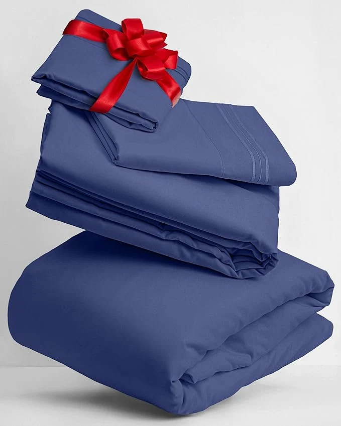 Green Mellanni Twin XL Sheets Set – 3 PC Iconic Collection Bedding – Hotel Luxury Extra Soft Cooling Bed Sheets – Wrinkle Fade Stain Resistant Twin Extra Long Blue Nova Recyclable