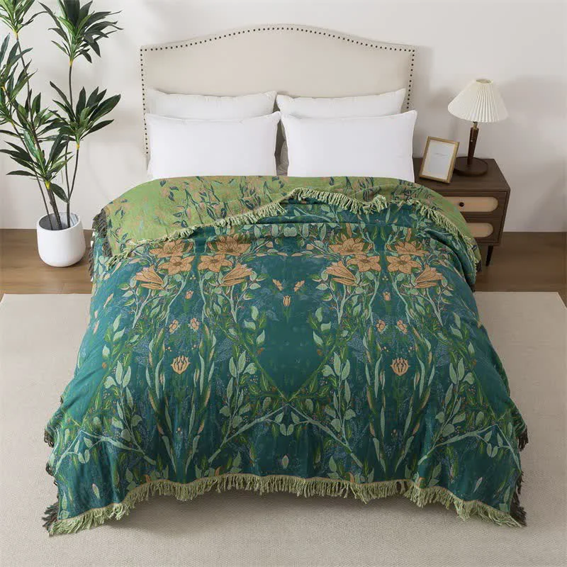 Exclusive Ownkoti Lily Cotton Gauze Tassel Quilt Effective