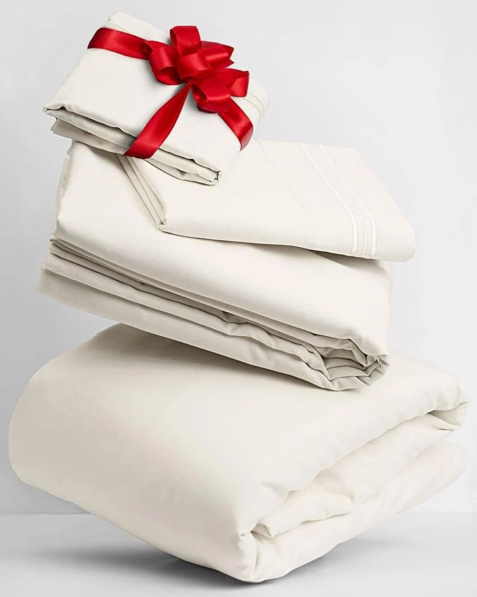 Excellent Mellanni Twin Sheets Set – 3 PC Iconic Collection Bedding – Hotel Luxury Extra Soft Cooling Bed Sheets – Wrinkle Fade Stain Resistant Twin Golden Ivory Next-Generation