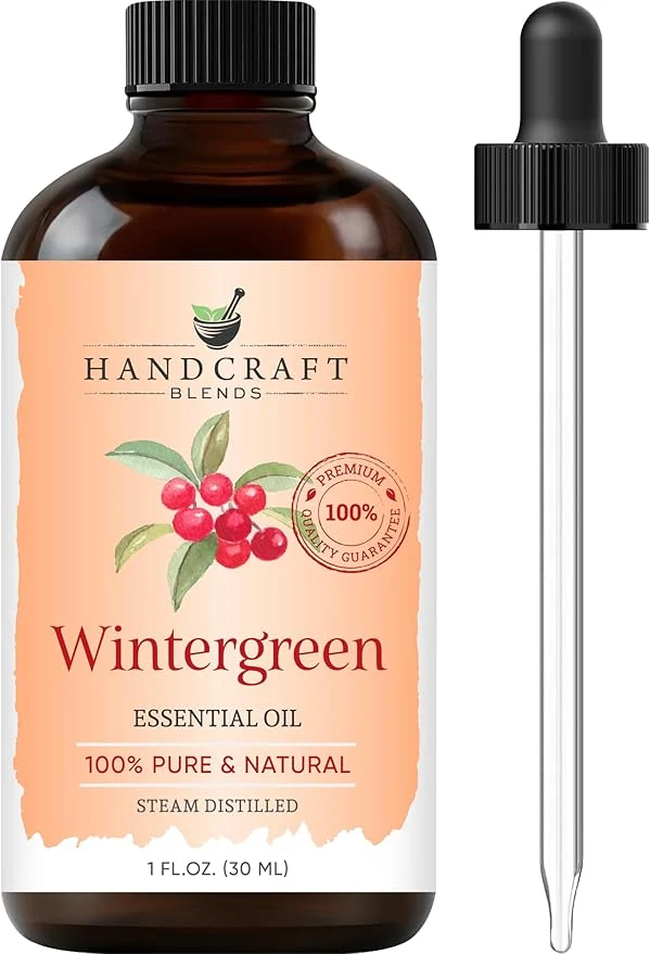 Original Handcraft Blends Wintergreen Essential Oil – 1 Fl Oz – Pure and Natural – Genuine