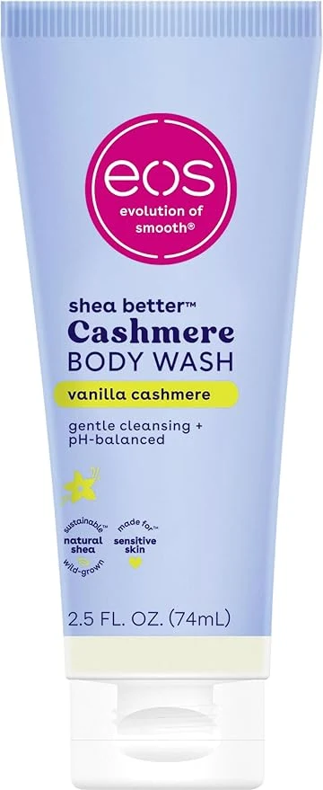 Natural eos Travel Vanilla Cashmere Body Wash- Travel Size Body Wash Moisturizing Carefully Designed