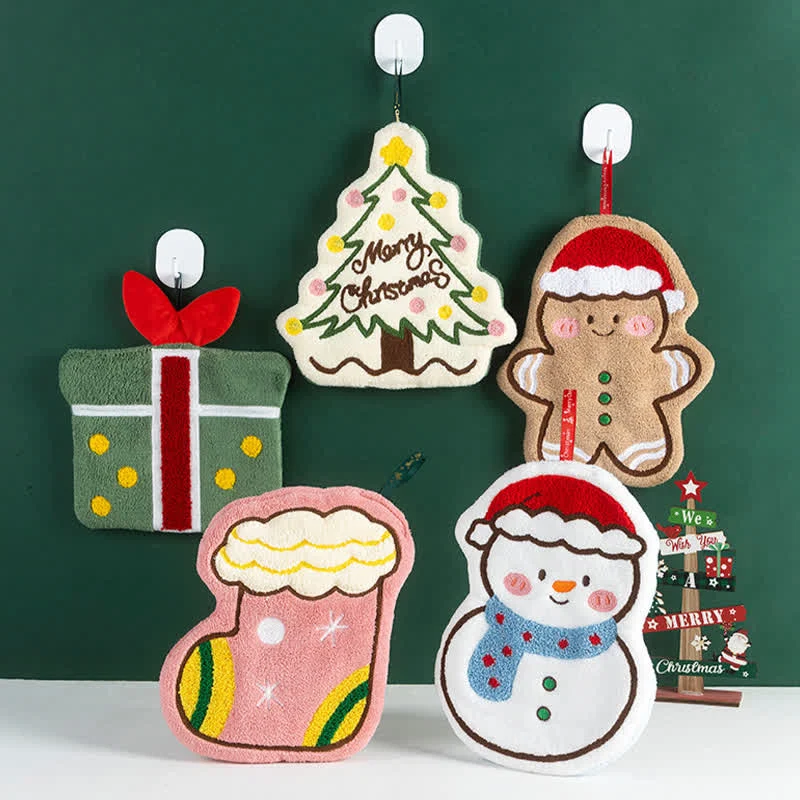 Exclusive Ownkoti Christmas Cartoon Quick-Dry Hand Towels Advanced