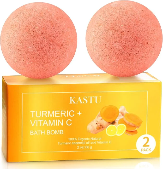 Quality Bath Bombs Salt Balls Turmeric Lemon Vitamin C Lemon Extract Essential Oils Next-Generation