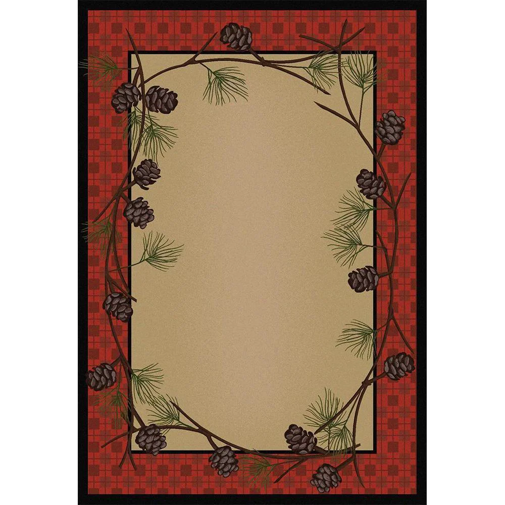 Excellent Simple Pines Rug – Red Plaid Versatile