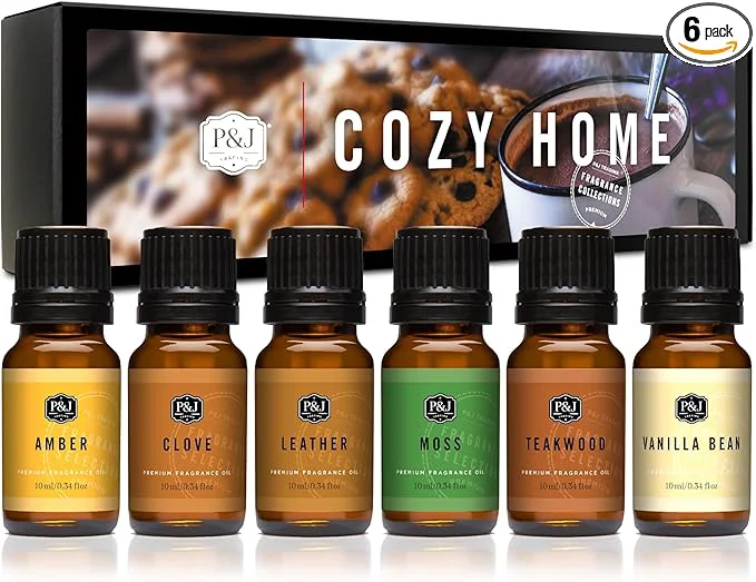World-Class P J Trading Fragrance Oils for Diffusers for Home Cozy Home Set Fragrance Unique