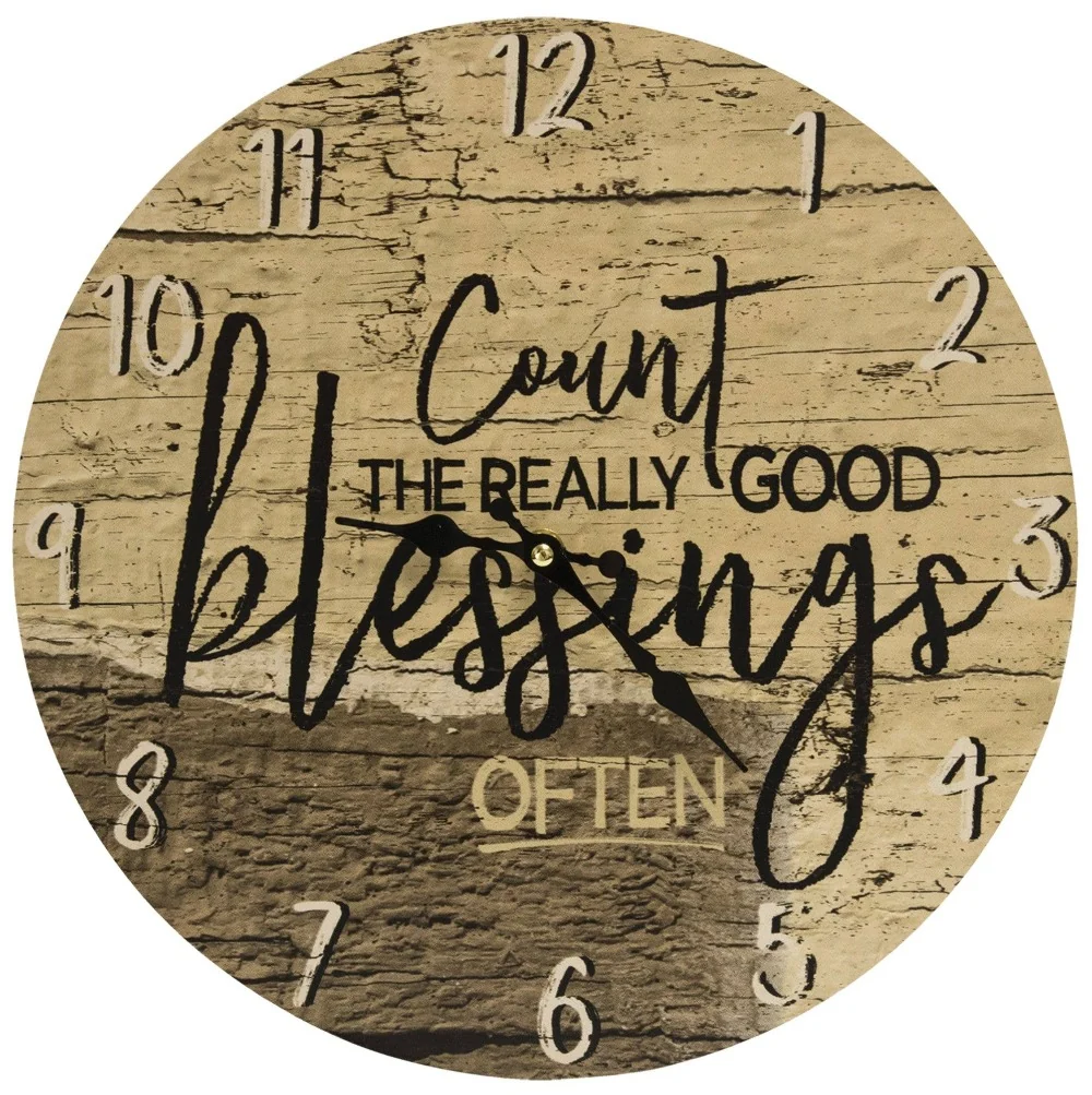 Responsible Count the Blessings Clock – 13 quot dia. Next-Generation
