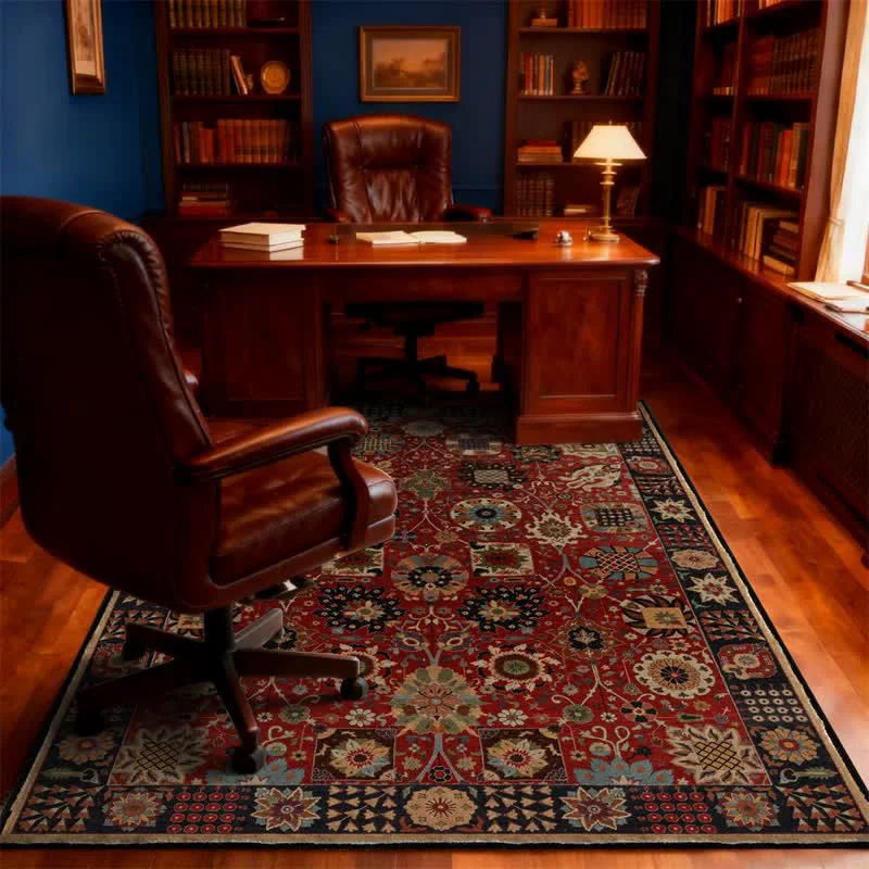 Optimized Ownkoti Vintage Persian Rectangle Washable Area Rug Secure