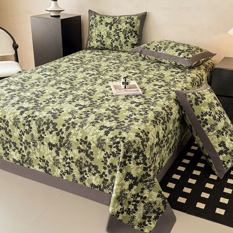Prestigious Ownkoti Vintage Leaf Brushed Cotton Sheet Bedspread Stylish