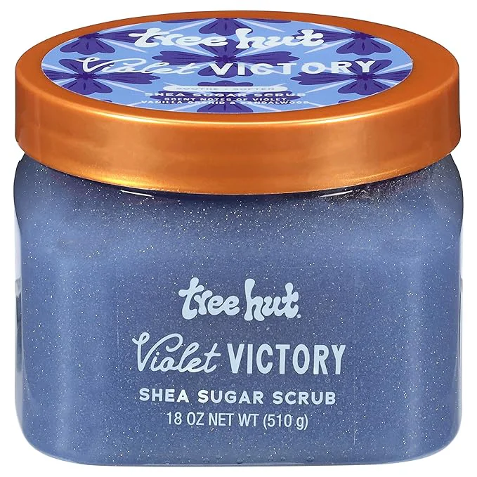 Pure Tree Hut Violet Victory Shea Sugar Scrub Exfoliating Hydrating Moisturizing Environmentally Friendly
