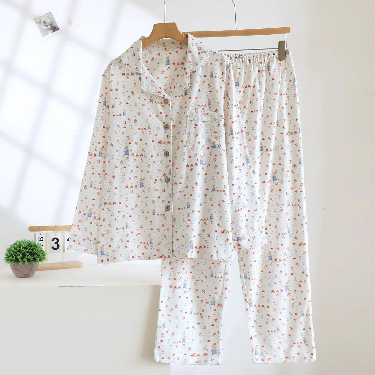 Carefully Designed Ownkoti Dreamy Floral Brushed Cotton Loungewear Set Expertly Made