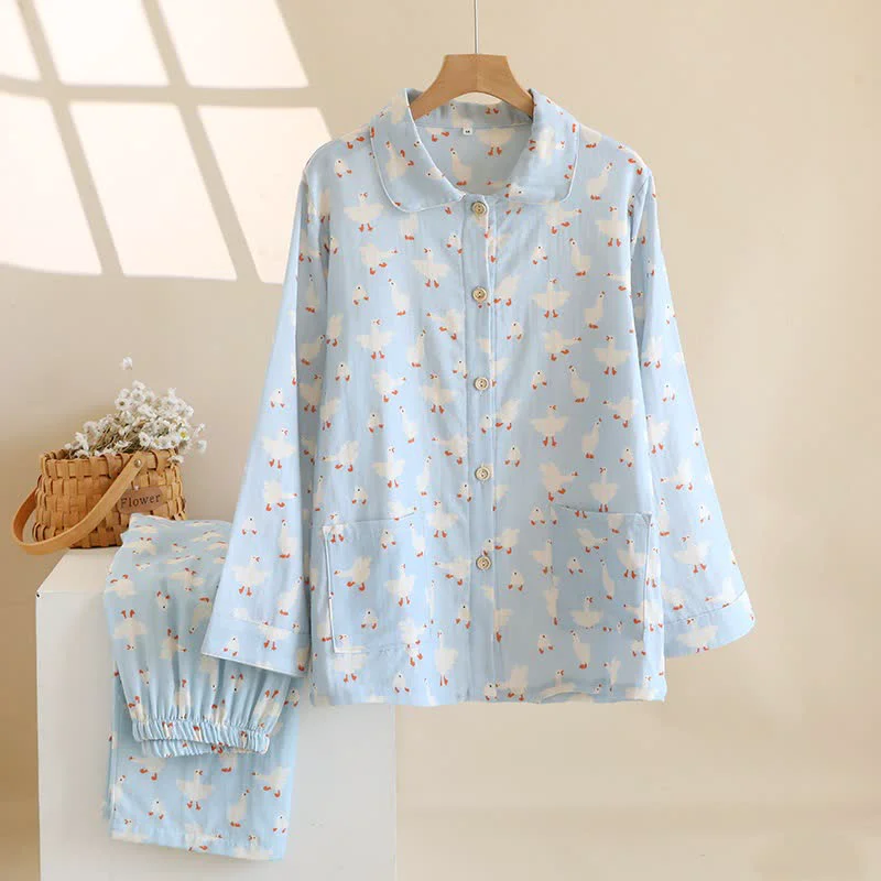Comfortable Ownkoti Goose Brushed Cotton Loungewear Set Certified
