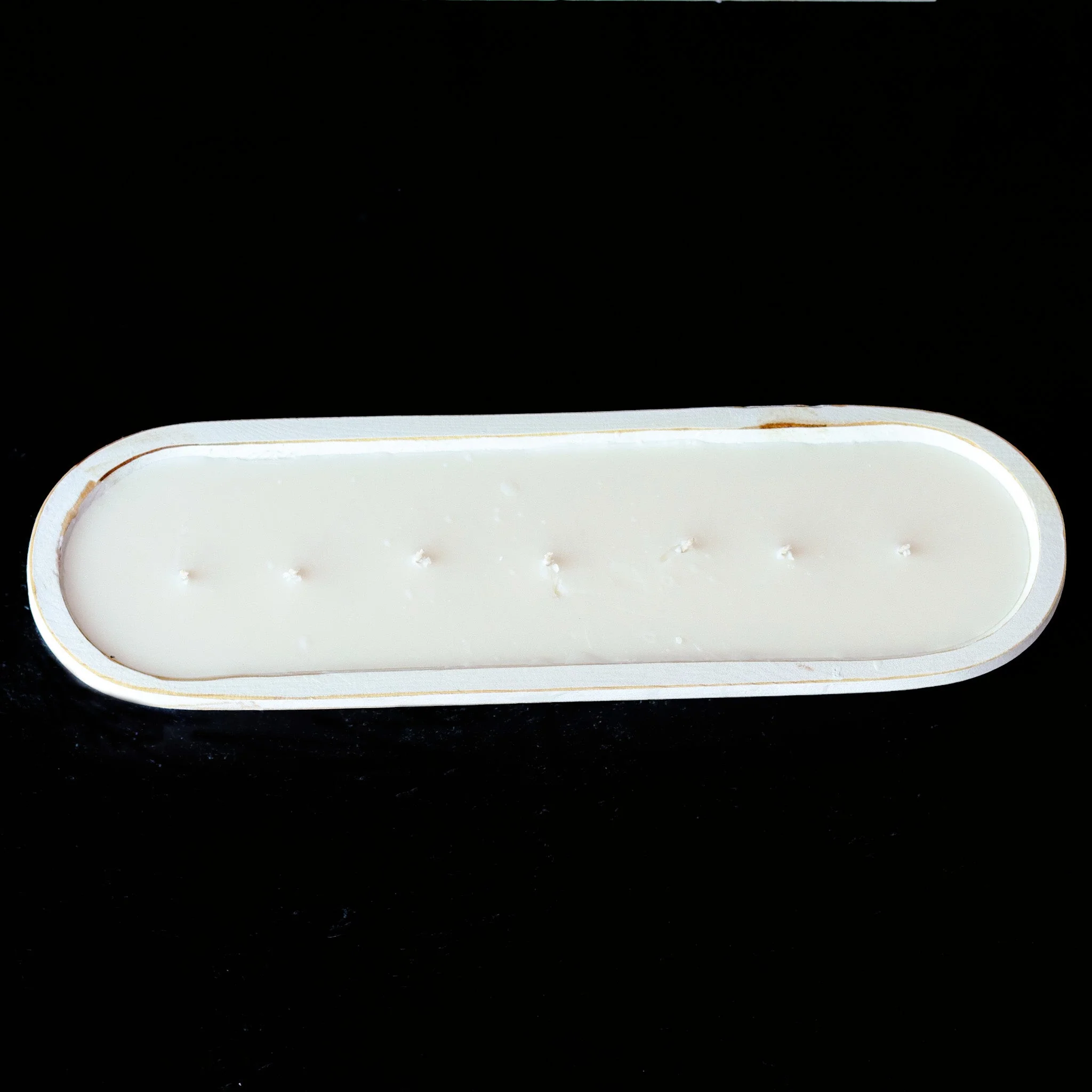Detailed Mediterranean Fig – 7 Wick White Wood Dough Bowl Soy Candle Smart