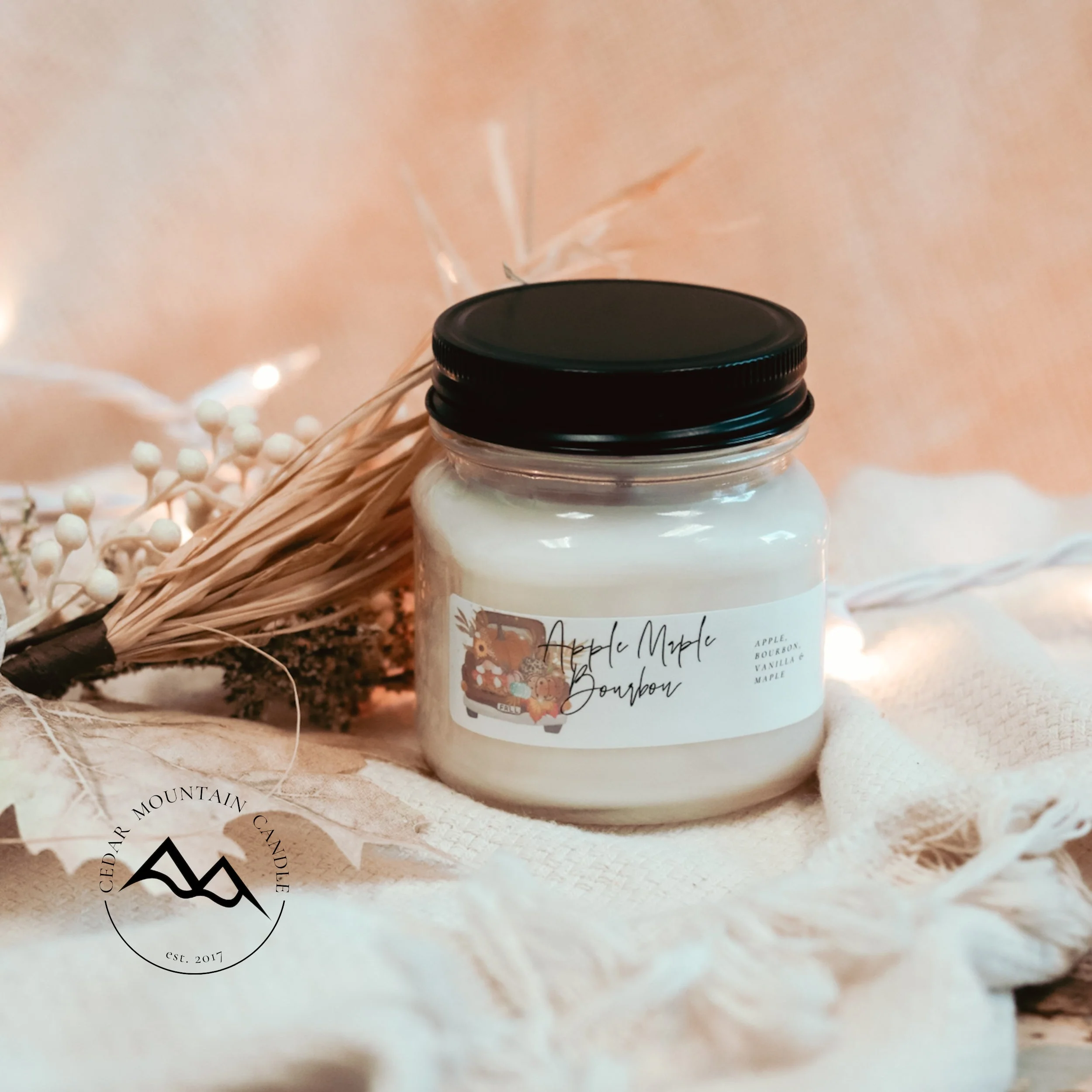 First-Class Fall Farm Truck Mason Jar Candle Premium Material