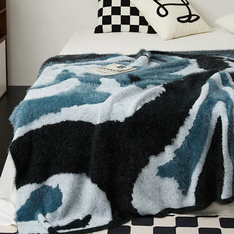 High-Performance Ownkoti Abstract Art Shaggy Cozy Throw Blanket Effective